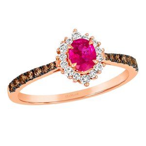 Le Vian Ring Passion Ruby Chocolate Diamonds Nude Diamonds in Strawberry Gold